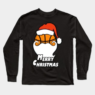 Christmas Basketball Santa Long Sleeve T-Shirt